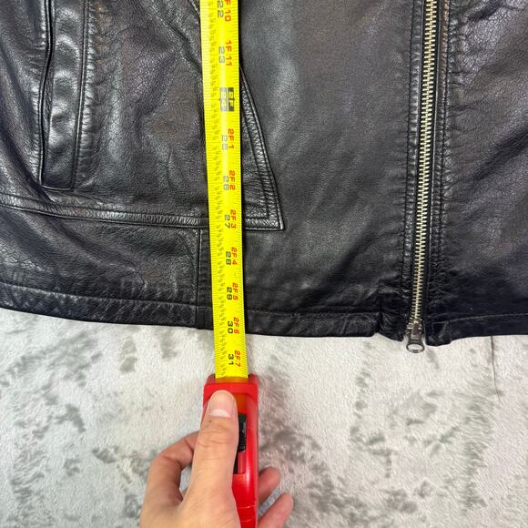 VTG Wilsons Leather Thinsulate Ultra black leather full zip jacket womens XL - Picture 8 of 8